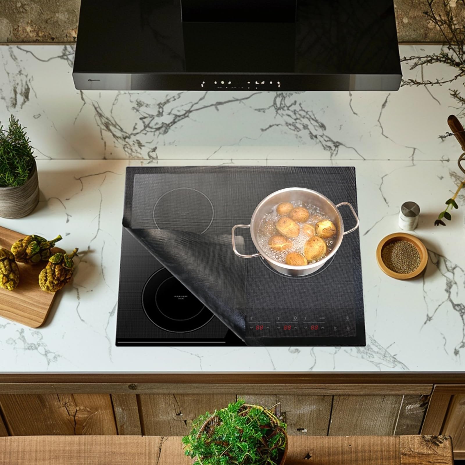 Tappetino In Silicone Termocromo Per Piani Cottura A Induzione - Rotondo, Antiscivolo, Riutilizzabile (18cm) - Foto 9