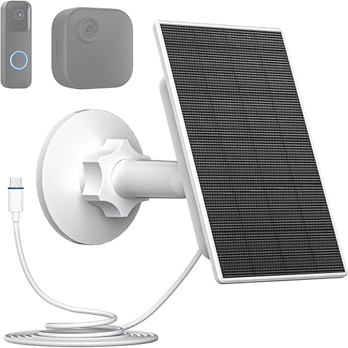 Zivif Panel solar de 3 W compatible con Blink Outdoor (3 generación) y cámara Blink XT2XT, cargador de panel solar impermeable IP66 con cable de