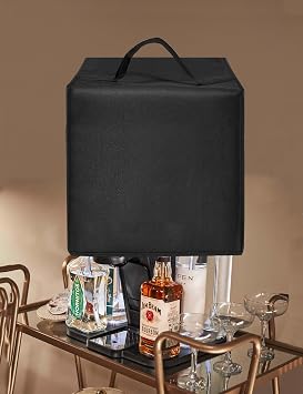 Cocktail Maker Cover Waterproof Dustproof Nylon Lid Compatible with BLACK+DECKER Cocktail Maker Machine and Drink Maker for Bartesian capsules (BEHB101) (Black)