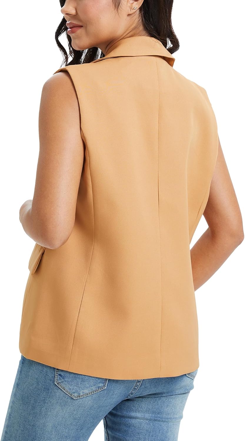 Spicy Sandia Womens Sleeveless Blazer Vest Tops Business Casual Outfits Dress Jacket Summer Trendy Dressy Office Work Clothes - Image 6