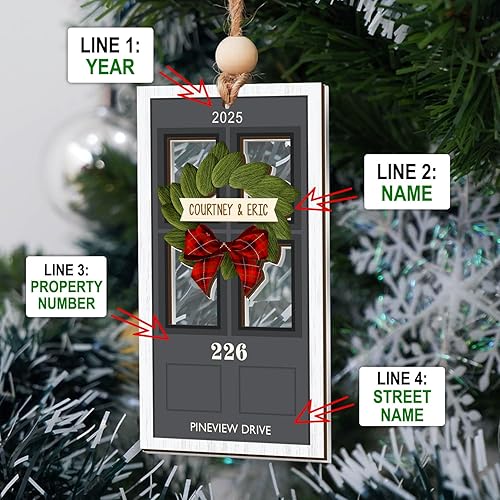 Miniatura 10 de Regalos personalizados de inauguración de la casa, adorno de madera de 2 capas para el nuevo hogar 2024  Regalos de inauguración de la casa para