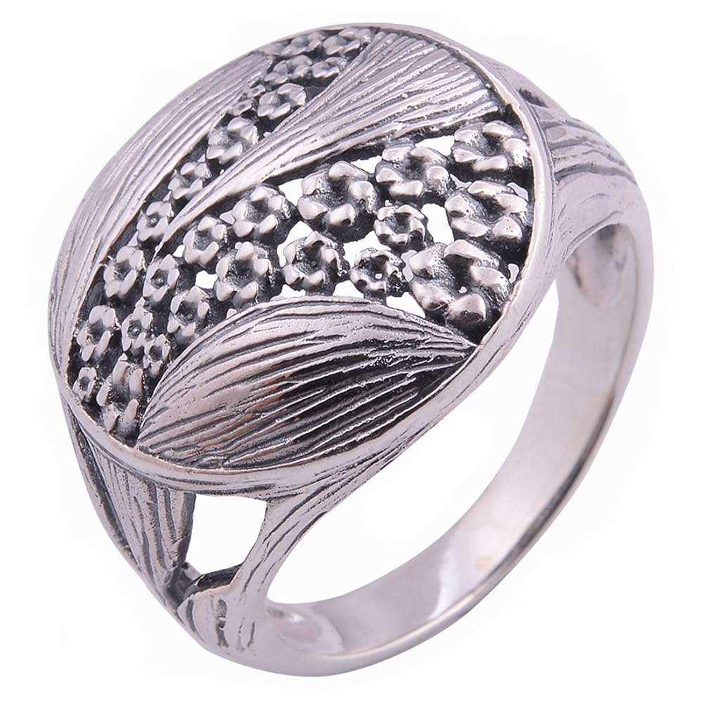 アクセサリー 925LT Thailand Ring Amazon.com: Buterfly and Flowe 925 Sterling Silver Thailand