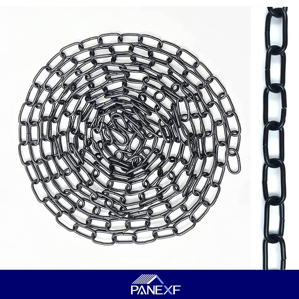 Verlängerungskette für Hängesessel 4 Stück Hängesessel Kette Ø4mm 50cm Metallkette Stahlkette Schaukelketten mit 8 Stück Karabiner für Hängematte Hängestuhl Sandsack