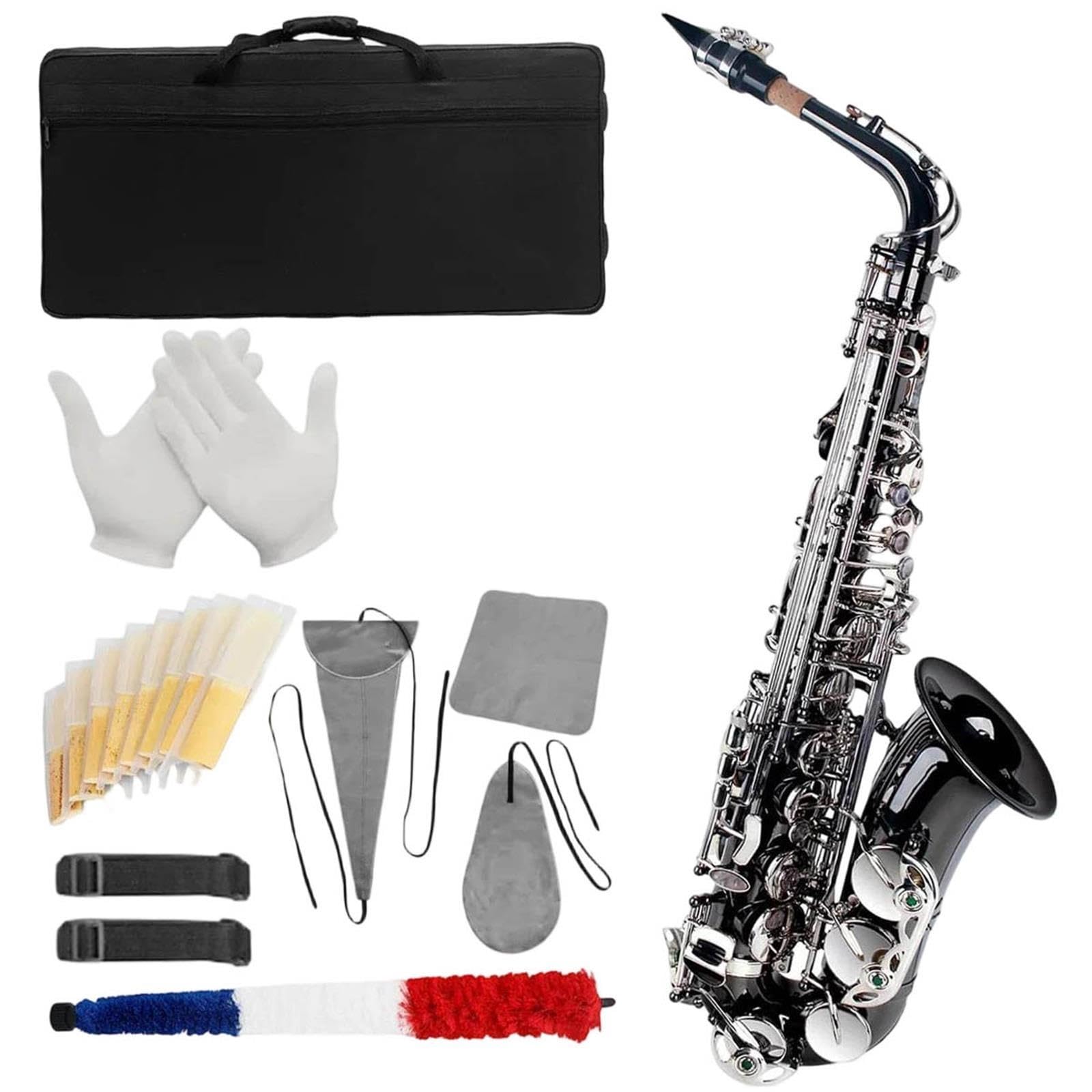 Saxofón Saxofón Alto Eb Niquelado Negro