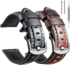 Stanchev Leather Strap for Men, 20mm Leather Watch Strap for 20mm, 18mm, 20mm, 22mm, 24mm, 26mm, Men's Watch Strap and