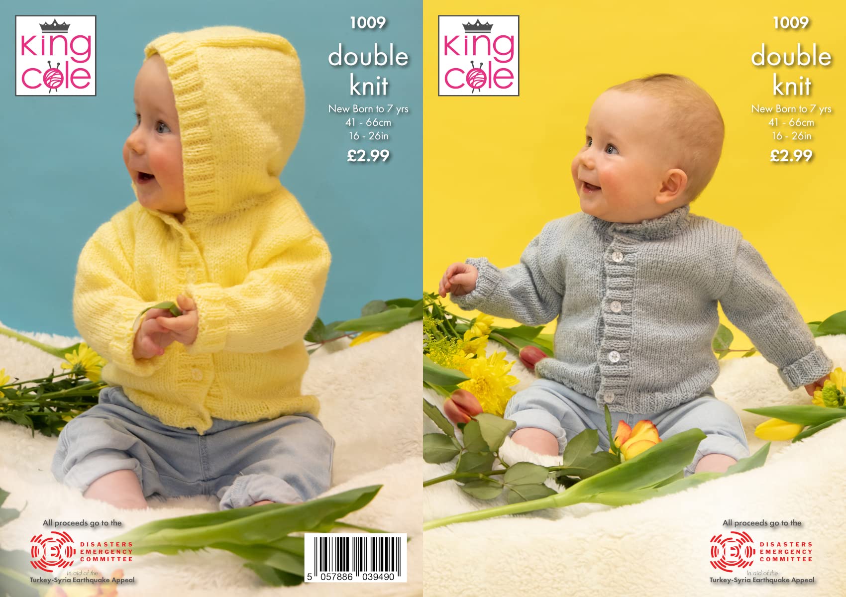 King Cole DK Knitting Pattern Baby Cardigans 1009