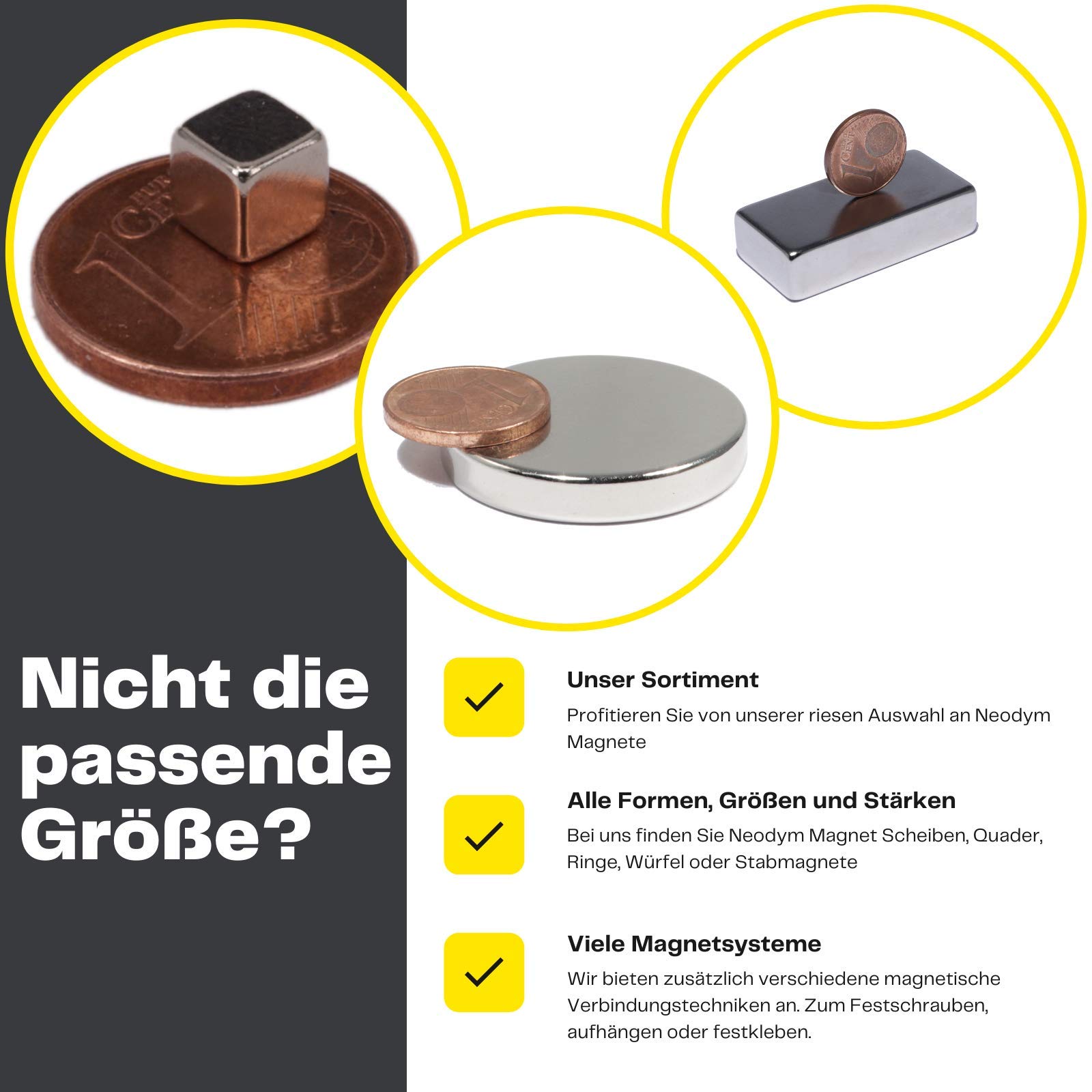 Magnes neodymowy mini do tablicy magnetycznej, na lodówkę, silne krążki, magnesy – biała tablica suchościeralna, płaska, okrągła 3 mm x 2 mm – N45 (1000)