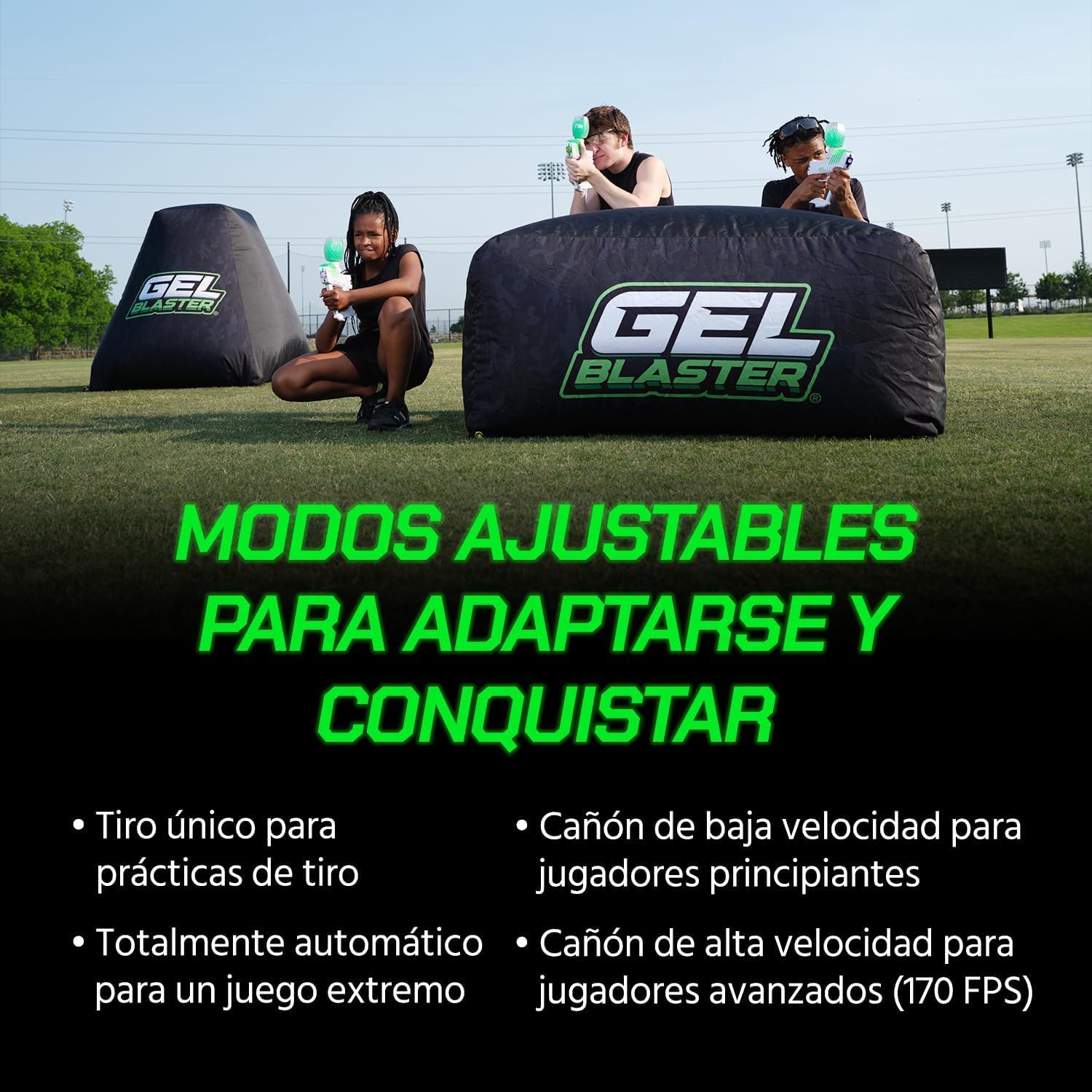 Gel Blaster The Original Surge - Lanzador de Bolas de Gel de Alto Rendimiento | Modos semiautomático y automático | 10K Rondas | Alcance de 30 Metros | Incluye 800 Rondas | para Mayores de 14 años