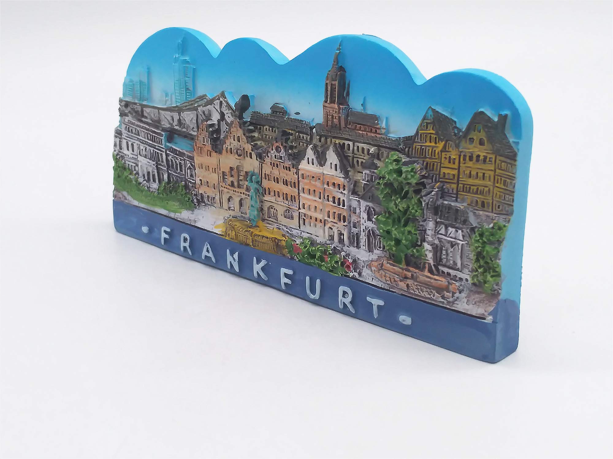Francoforte Germania 3D Magnete del frigorifero Souvenir Adesivi magnetici in resina fatti a mano Decorazione della cucina di casa, Regalo della collezione di magneti per il frigorifero di Francoforte