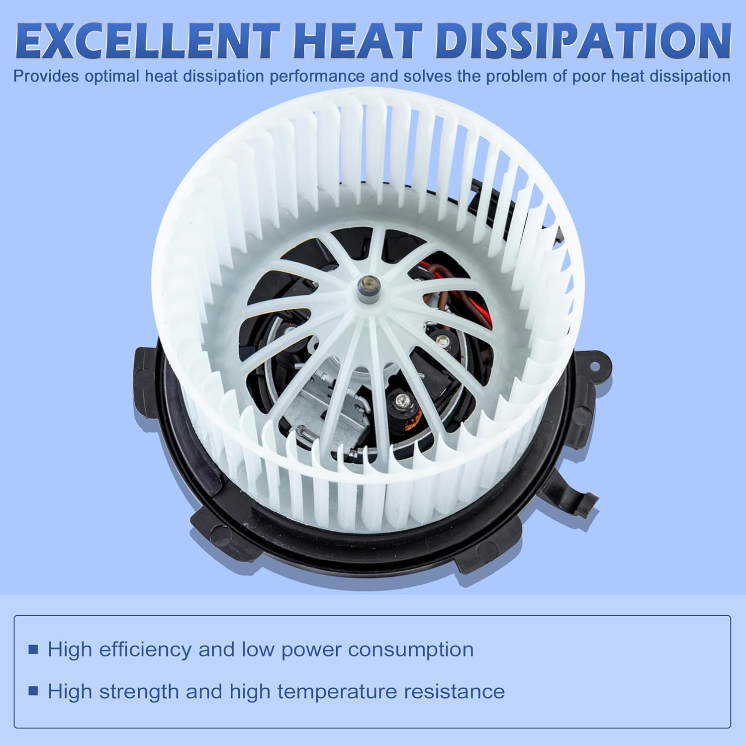 AC Heater Blower Motor Assembly with Fan Cage 68012680AA 0008356107 Compatible with 2007-2009 Dodge Sprinter 2500 3500 Compatible with 2010-2017 Mercedes-Benz Sprinter 2500 3500