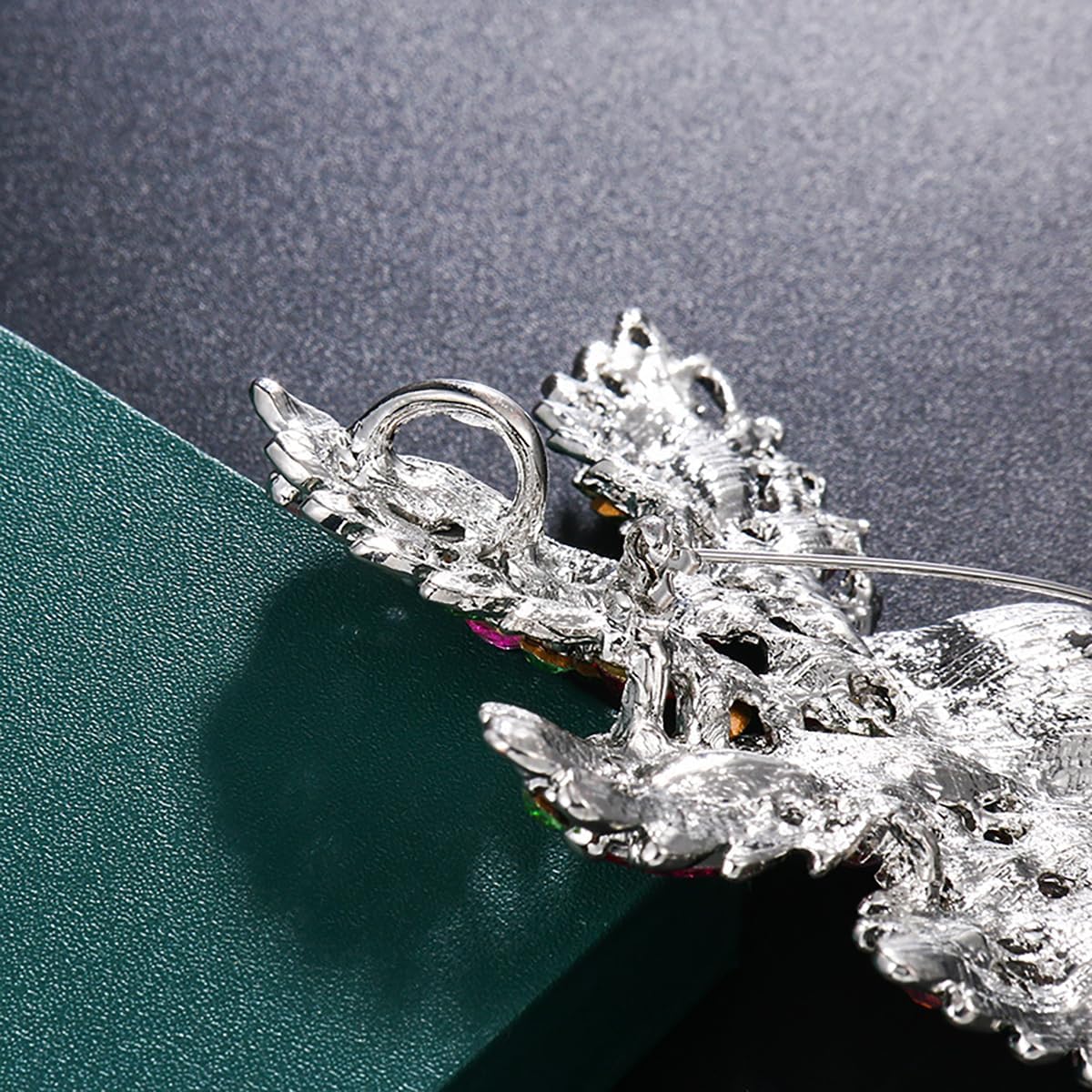 Rhinestone Flower Brooch Colourful Crystal Flower Brooch Big Large Bouquet Brooch Pin Wedding Ball Birthday Party Brooch Elegant Clothing Hat Bag Accessories Jewelly for Women - Image 7