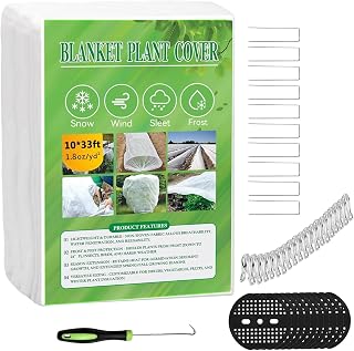 Frost Cloth Plant Freeze Protection | Floating Raised Bed Protector | Reusable Non-Woven Frost Cloth for Plants - for Trees Vegetables Raised Beds Greenhouses Row Covers During Winter
