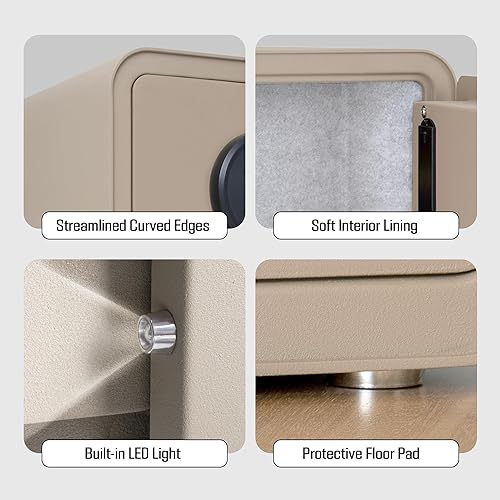 Miniatura 5 de Caja de Seguridad para el Hogar, Cajas de Seguridad Personales Digitales Pequeñas, caja fuerte, Cerradura Electrónica de Seguridad para Dinero con