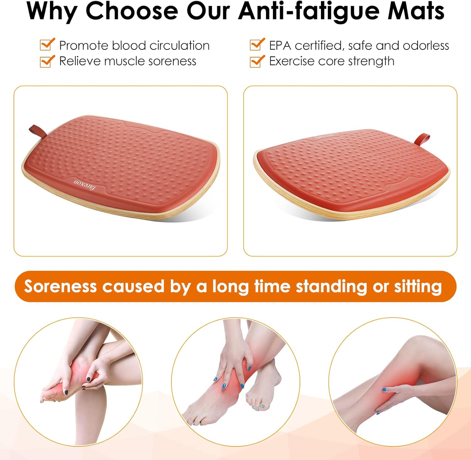 Farexon Tapete antifatiga de rotación de 360 tabla de equilibrio de