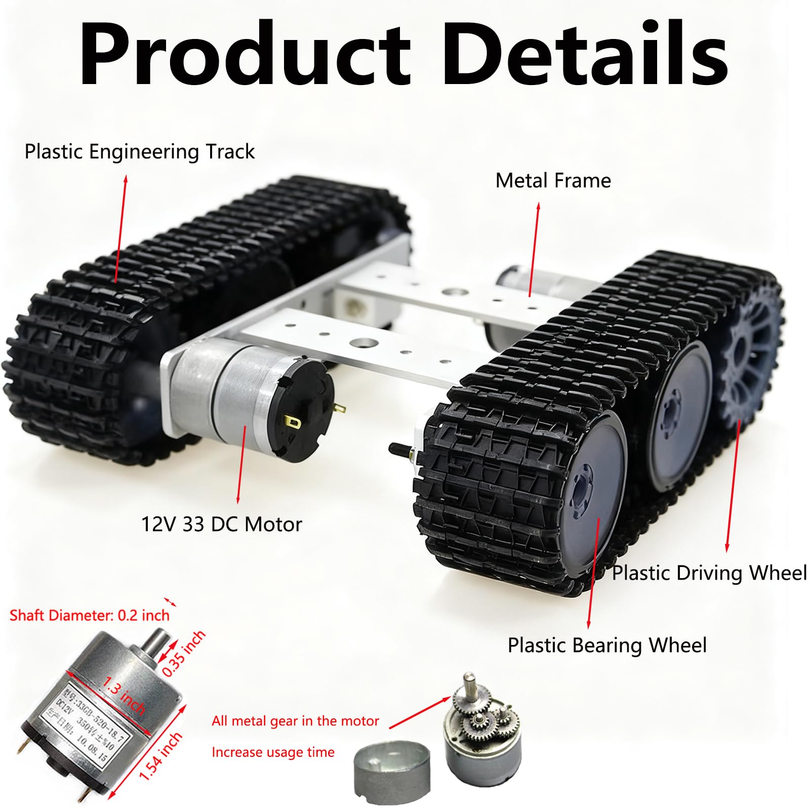 Wysokiej jakości metalowy zestaw do nauki podwozia zbiornika z 2 torami, inteligentny robot śledzony podwozie samochodu, zestawy startowe do eksperymentu edukacyjnego Arduino RaspberryPie Python