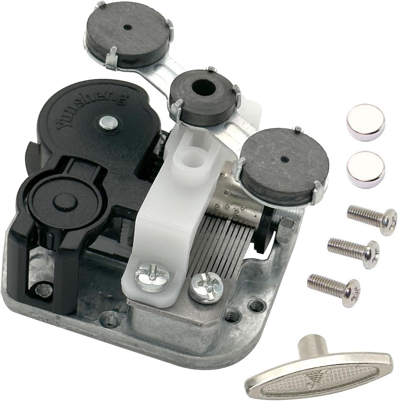 Pursuestar Edelweiss Wind Up Music Box with Three Rotating