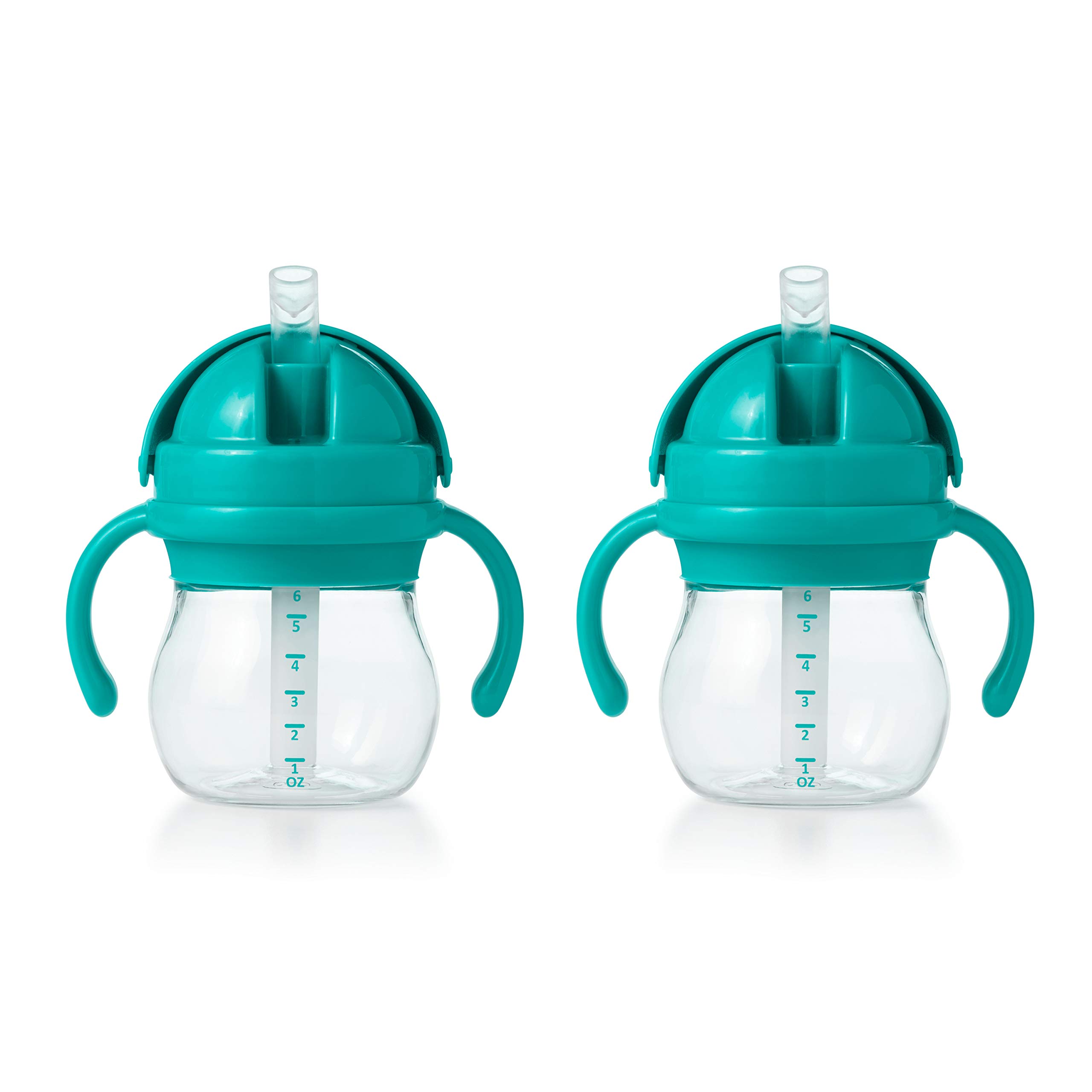 OXO TotTransitions Straw Cup with Handles 6 oz - Teal - 2 Pack
