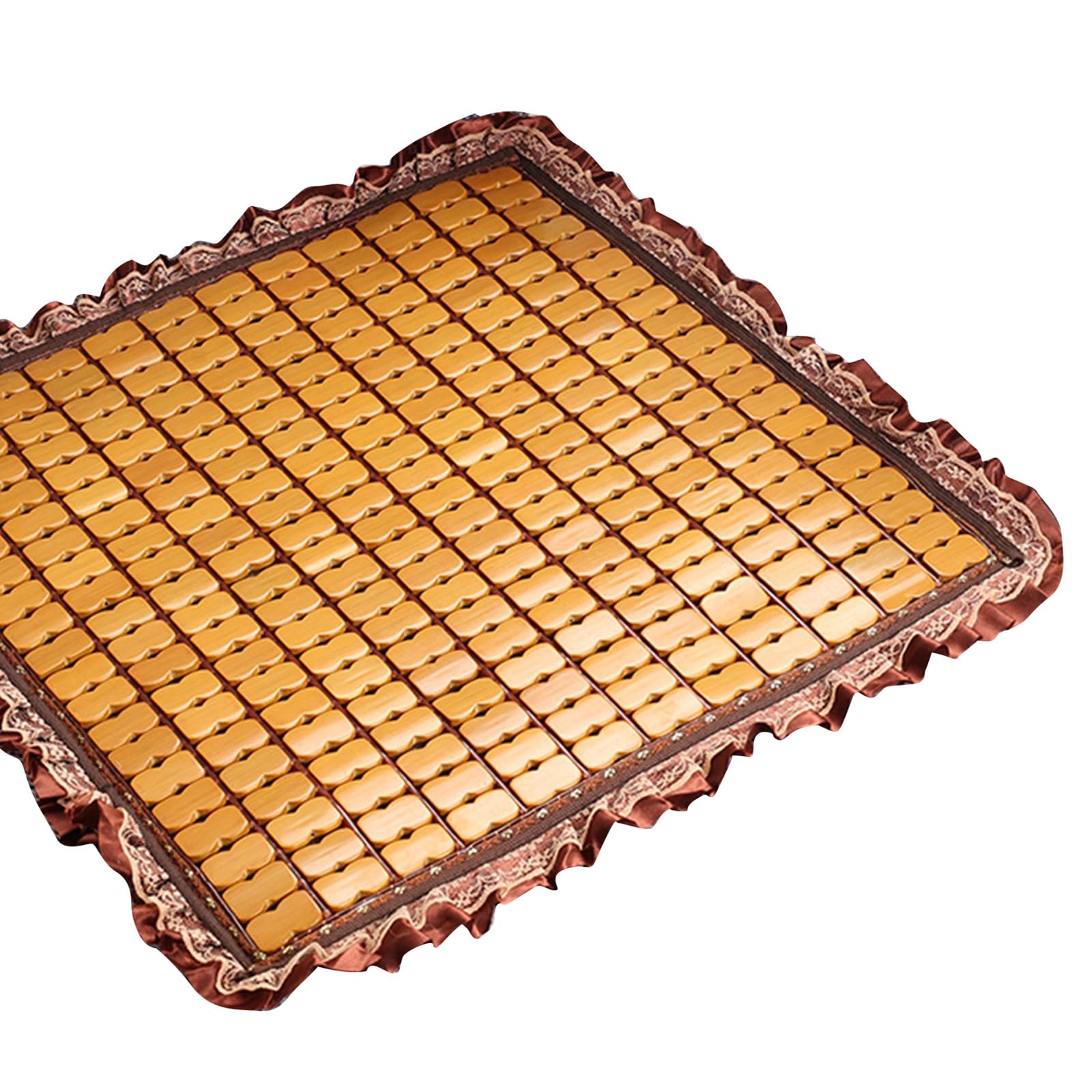 Tsophreniq Cool Wood Seats Cushion Mat for Car Seats Sofas and Chairs 50cm 45cm Square Pad Sofa Wood Mat