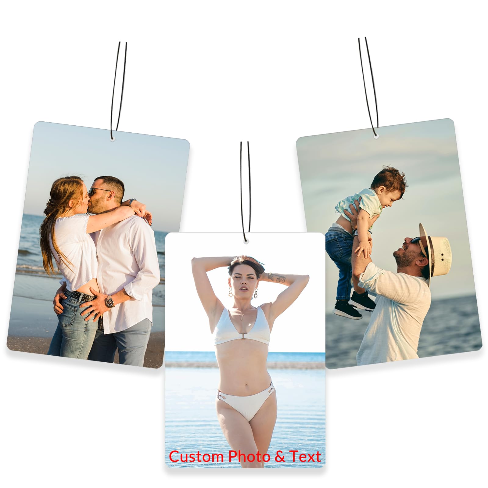 Custom Air Fresheners with Picture - Personalized Double-Sided Print Photo Air Freshener for Boy Friend Gifts, Customized Air Freshener for Car