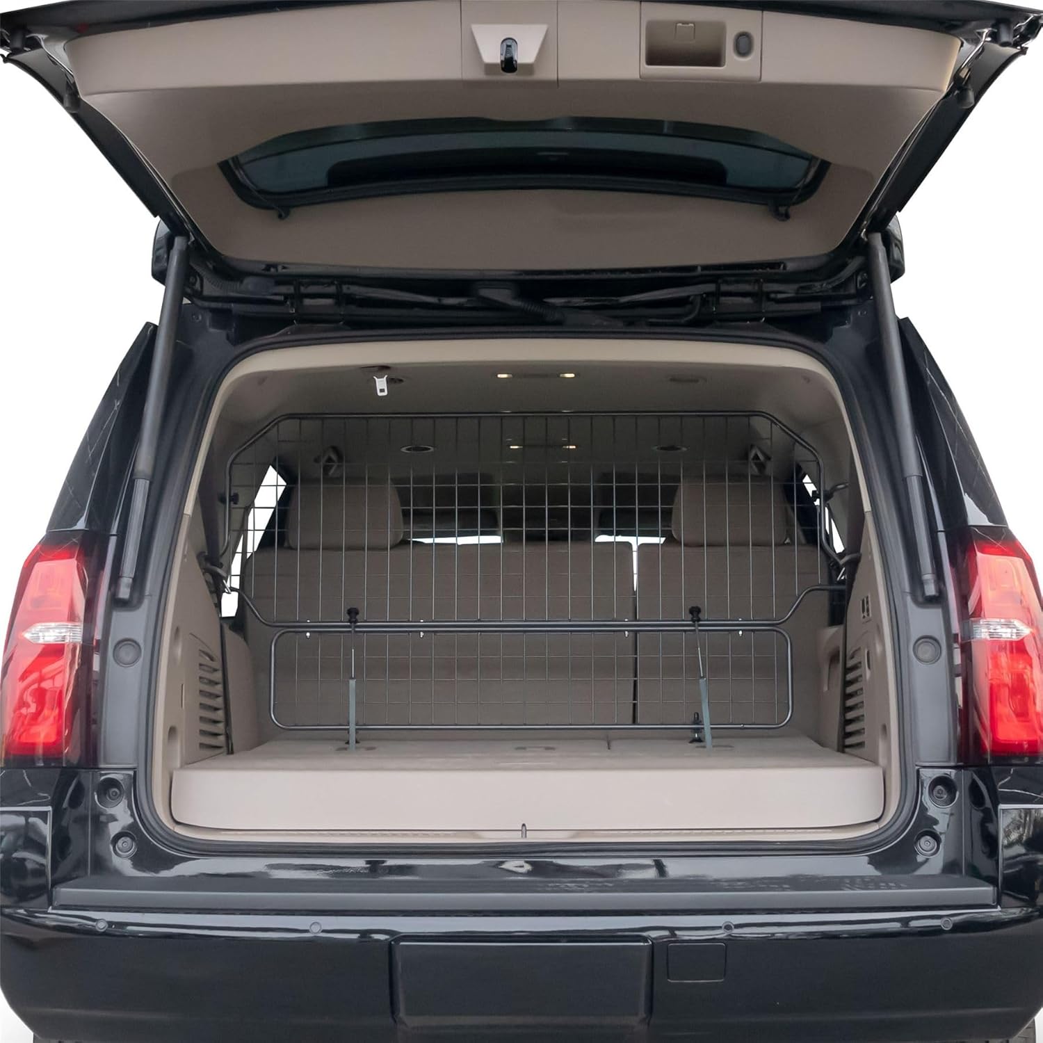 TRAVALL Compatible with Chevrolet Tahoe (2014-2020) Dog Car Barrier Guard Custom Fit Heavy Duty Steel Mesh Trunk Divider Safety Travel Premium Luggage Cargo Barrier Backseat Protection