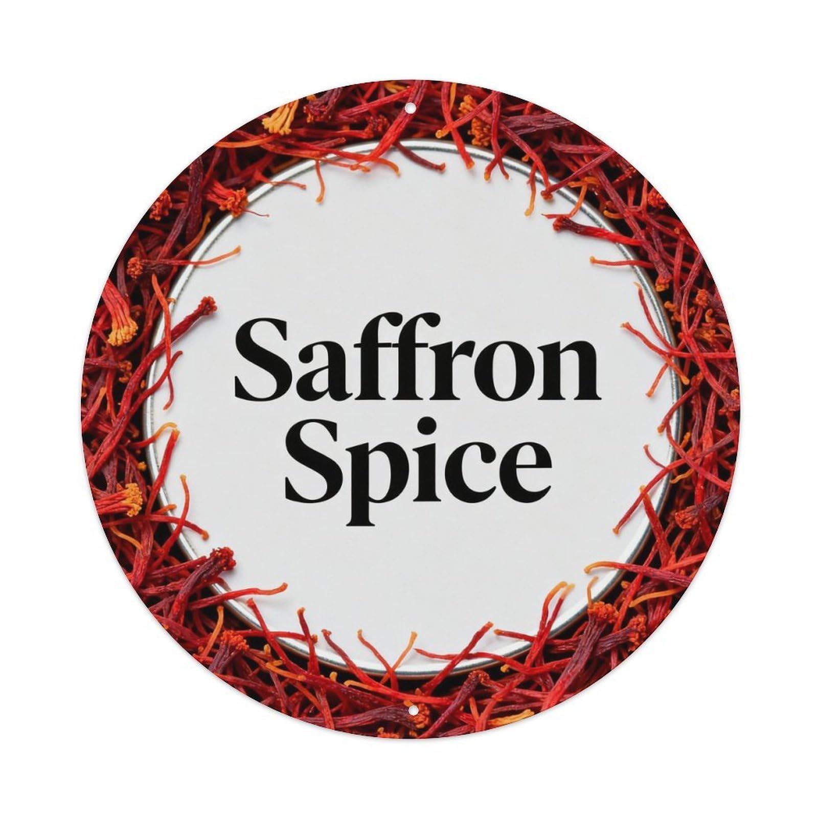 Saffron Spice Metal Tin Sign Plaque