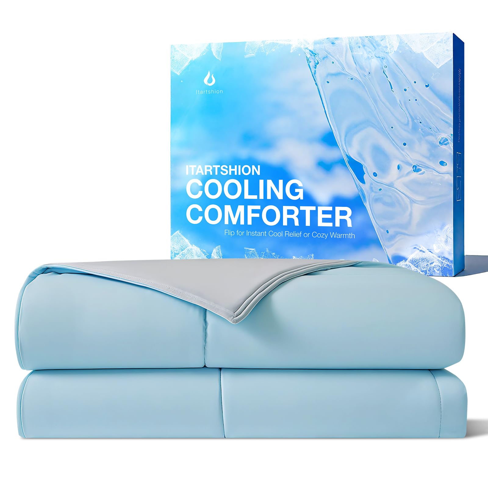 Itartshion® Cooling Comforter,Queen Size, Qmax≥0.45,Blanket for Hot Sleepers,Safe for Babies,All Season Bedding to Keep Cool for Night Sweats,