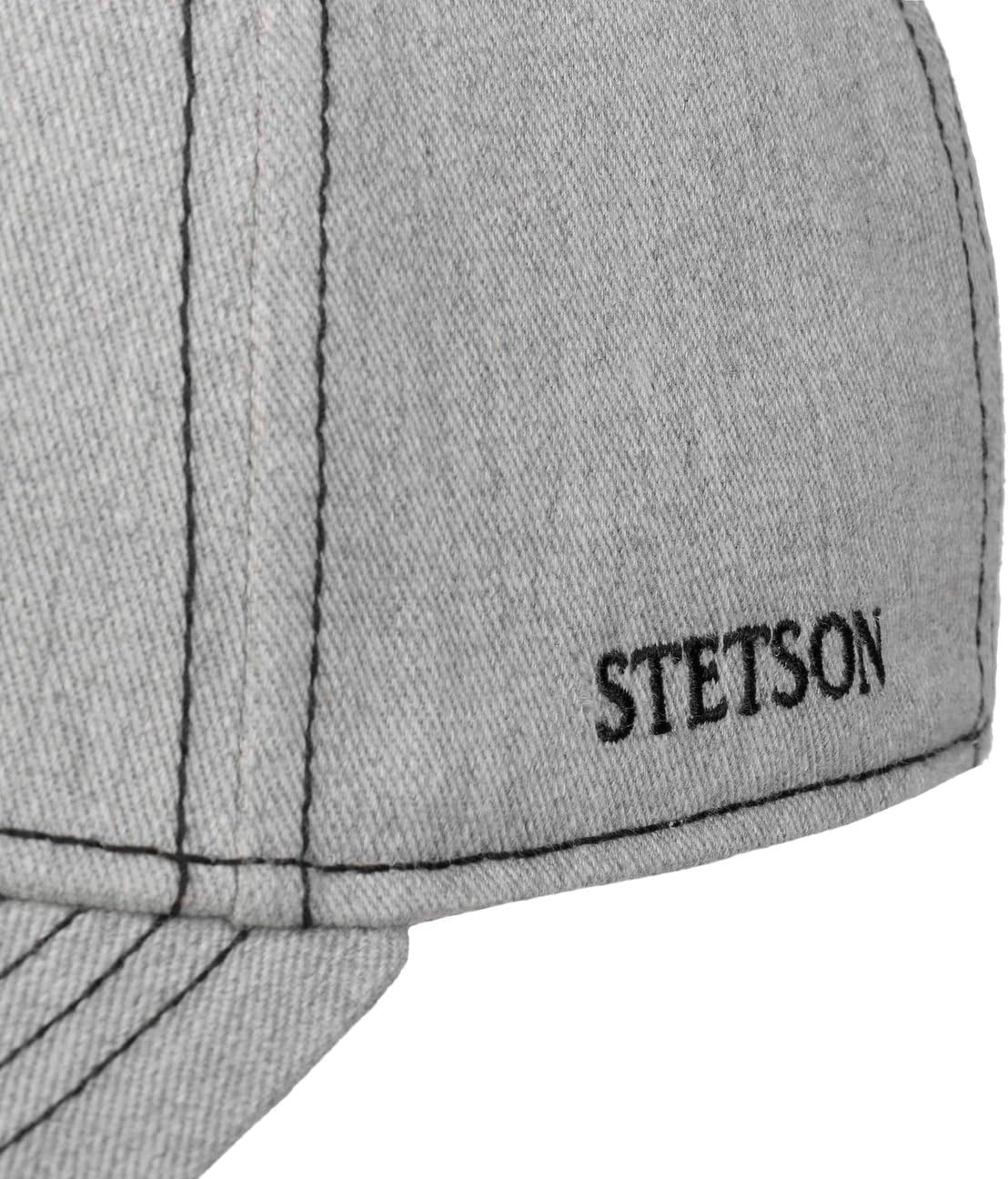 Stetson Classic Cotton Melange Baseball Cap 6 Panel UV Protection Strapback 100 Percent Cotton Unisex Summer Winter