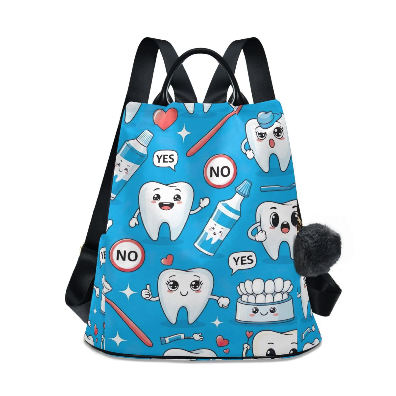 Mochila antirrobo para mujer con dibujos animados para viaje y senderismo seguro 8