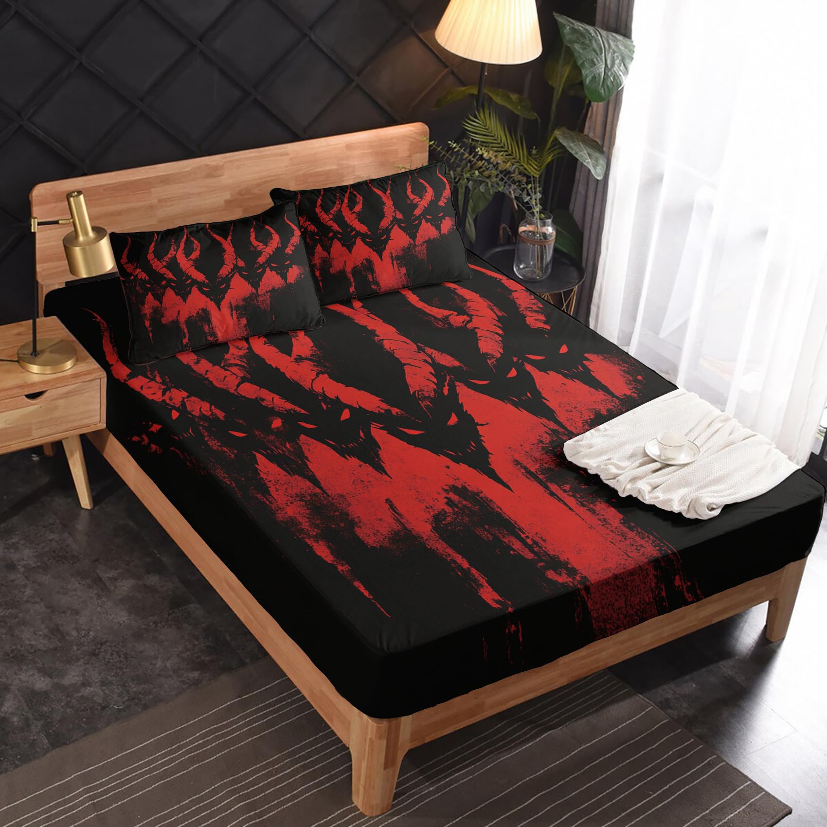 Amazon.com: Rejkxyw Gothic Satanic Sheets Twin XL Size, Demon