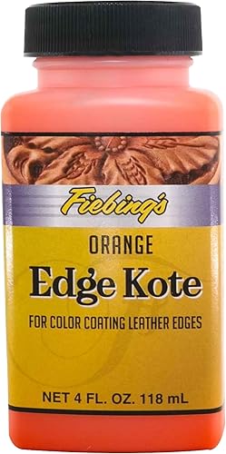 Miniatura 8 de Fiebing's Edge Kote (4 onzas, marrón claro) - Pintura de borde de cuero para zapatos, muebles, bolsos, sofás, cinturones, flexible, resistente al