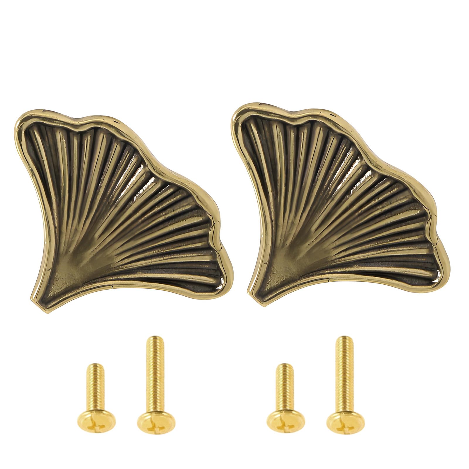 Xjdzineq Leaves Shape Brass Cabinet Drawer Handle Furniture Decorative Handle Cupboard Pulls Furniture Decoration Hardware Brass Cabinet Pull and Knob