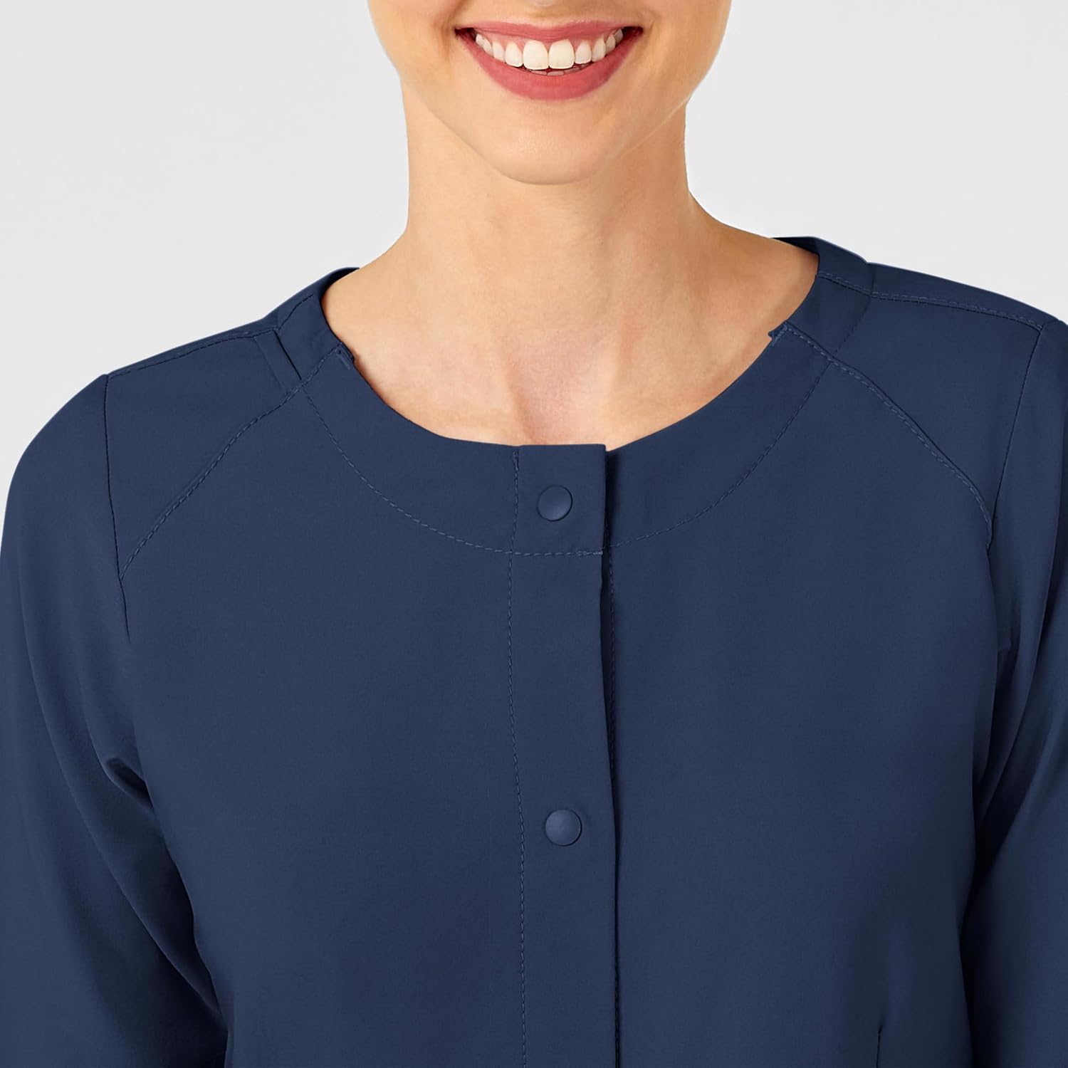 Wink W123 Women's Crew Neck Warm Up Jacket