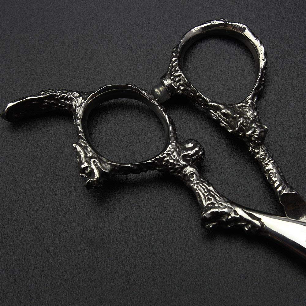 6 pulgadas peluquería profesional tijeras Japón alta dureza 440c tienda de peluquería peluquería corte de pelo poda y adelgazamiento herramienta | 440C,corte de pelo poda,Tijeras para principiantes,Tijeras con mango antideslizante