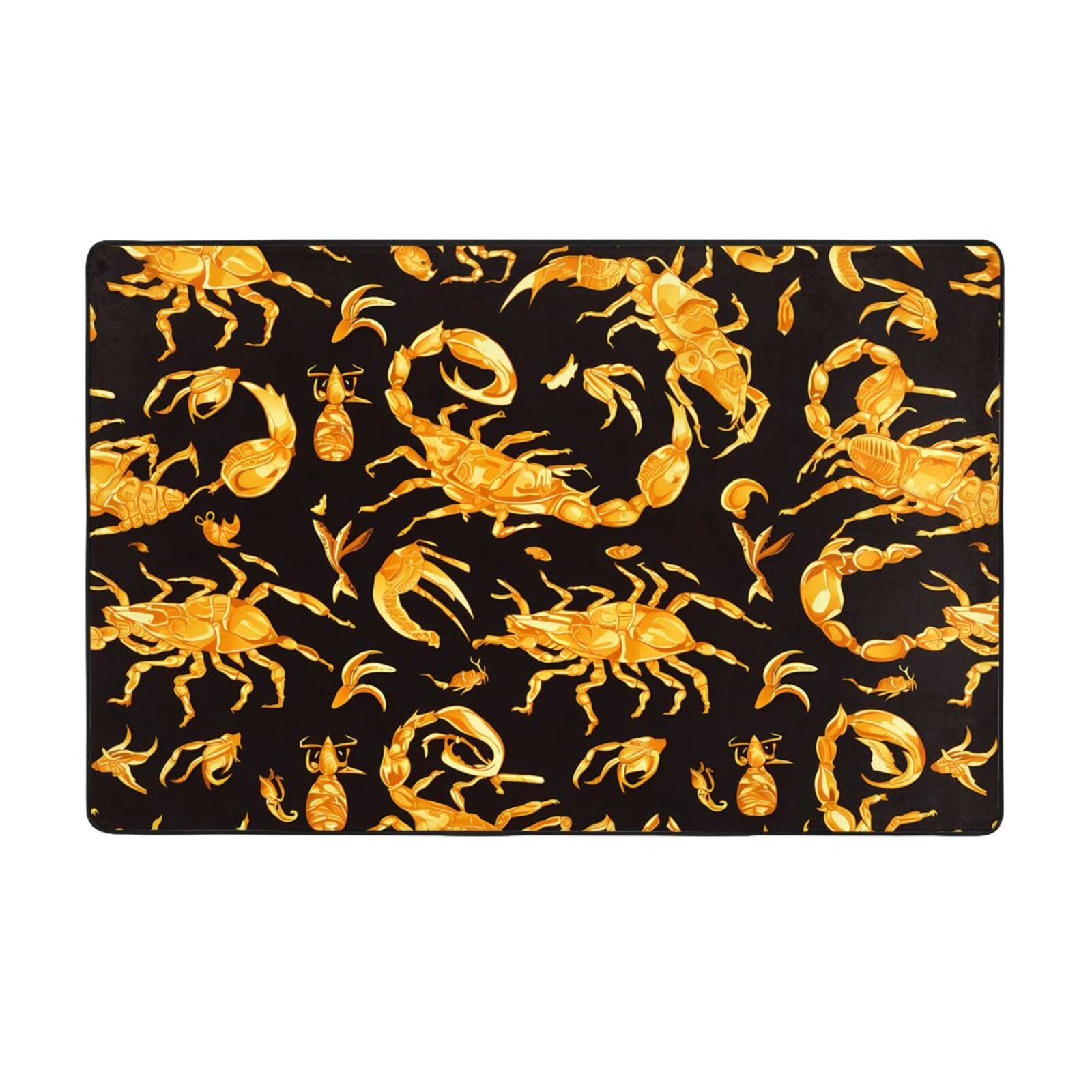 Tapis scorpion doré velours fin de qualité supérieure 152 cm