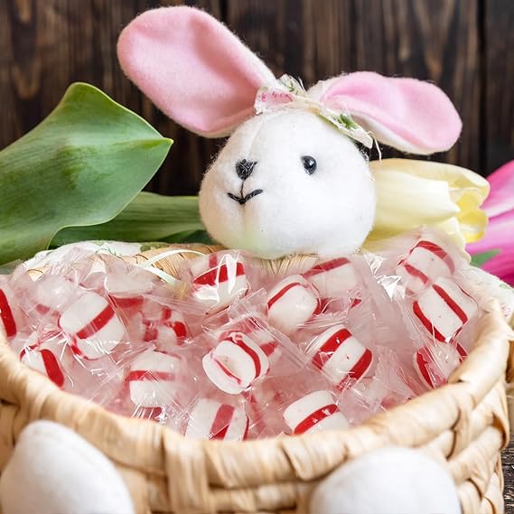 Soft Peppermint Candy Mints, 5 Pound mints bulk individually wrapped, Refreshing Candy for Fresh Breath, Perfect soft peppermint puffs for Offices, Parties, and Everyday Enjoyment
