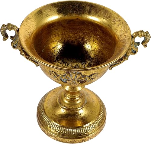 Uonlytech Florero de hierro Vintage Jarrón de hierro forjado Base de oficina Jarrón de estilo europeo