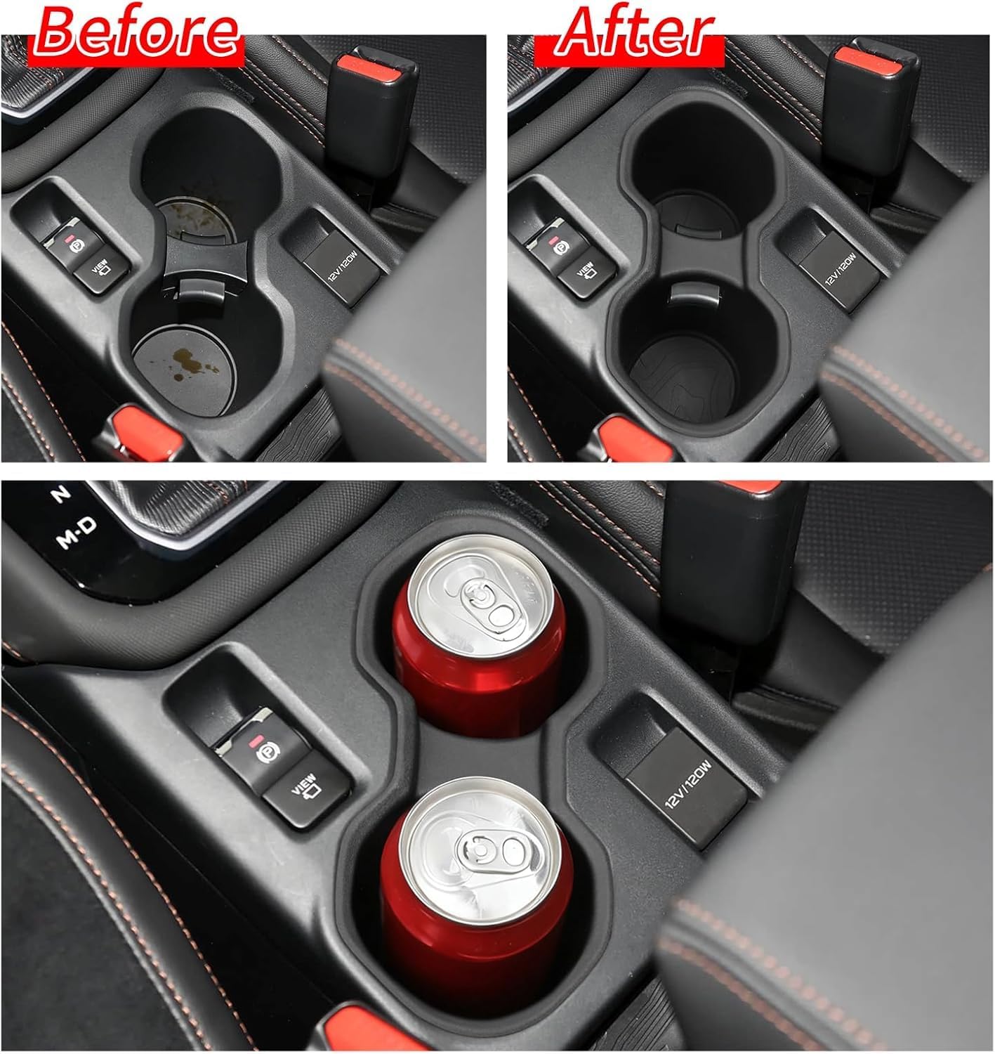 SMABEE Fit for Subaru Forester 2025 2026 4PCS Center Console Hidden Storage Box+Armrest Storage Insert Box+Center Console Cup Holder+Center Console Wireless Charging Protective Mat