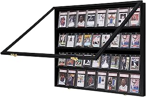 VERANI Baseball Card Display Case - Premium 36 Graded Sports Card Display...