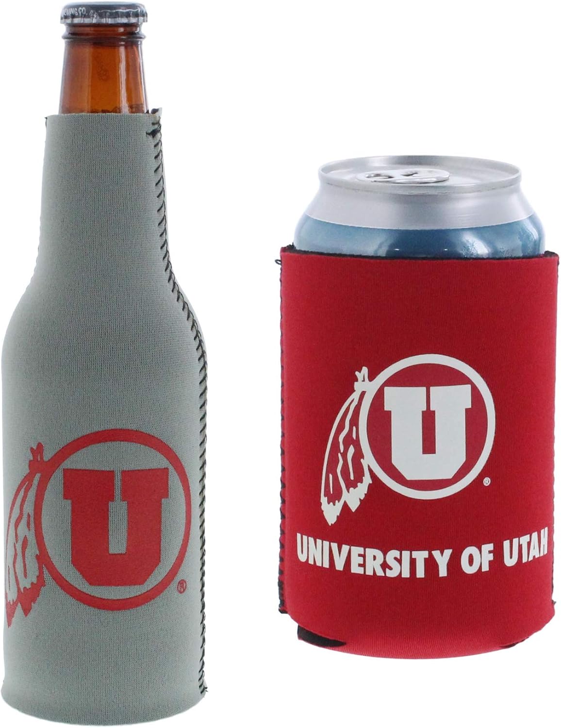 College Team Color Logo Can & Bottle Holder Insulator Beverage Cooler Set (Florida State Seminoles - Active Static) : Sports & Outdoors