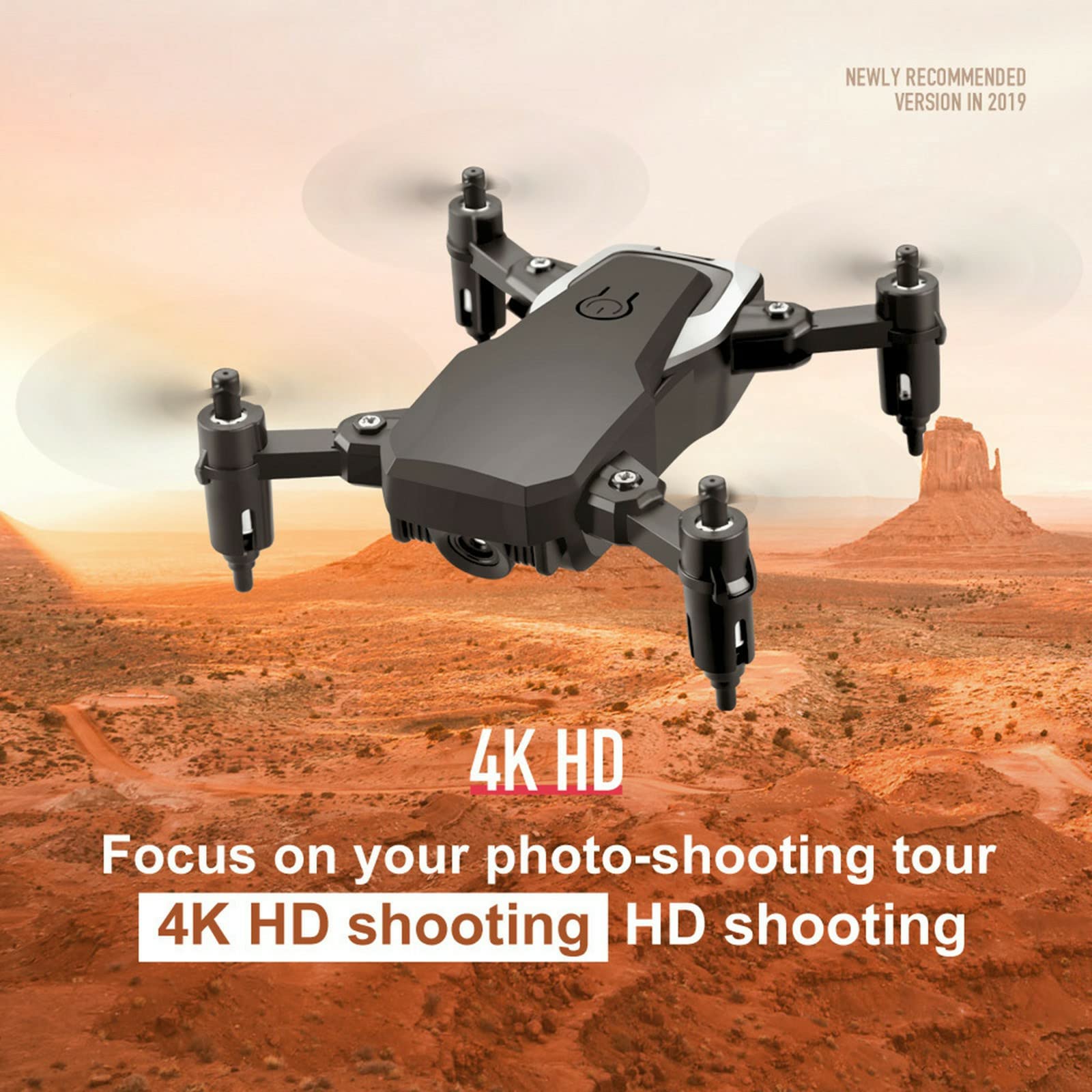 Drone con Fotocamera per Adulti e Bambini con Fotocamera per Adulti Mini Drone con Fotocamera per Adulti e Bambini con 4K HD grandangolare Singola/Doppia Fotocamera WiFi FPV Drone Professionale con