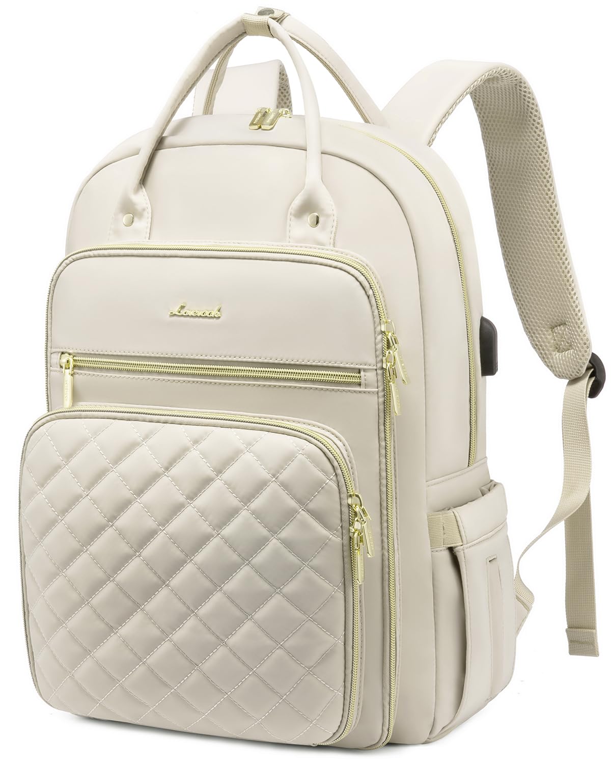 LOVEVOOK Laptop Backpack for Women, Water Resistant Travel Work Backpacks Purse College Business Teacher Nurse Computer bag with USB Charging Port,