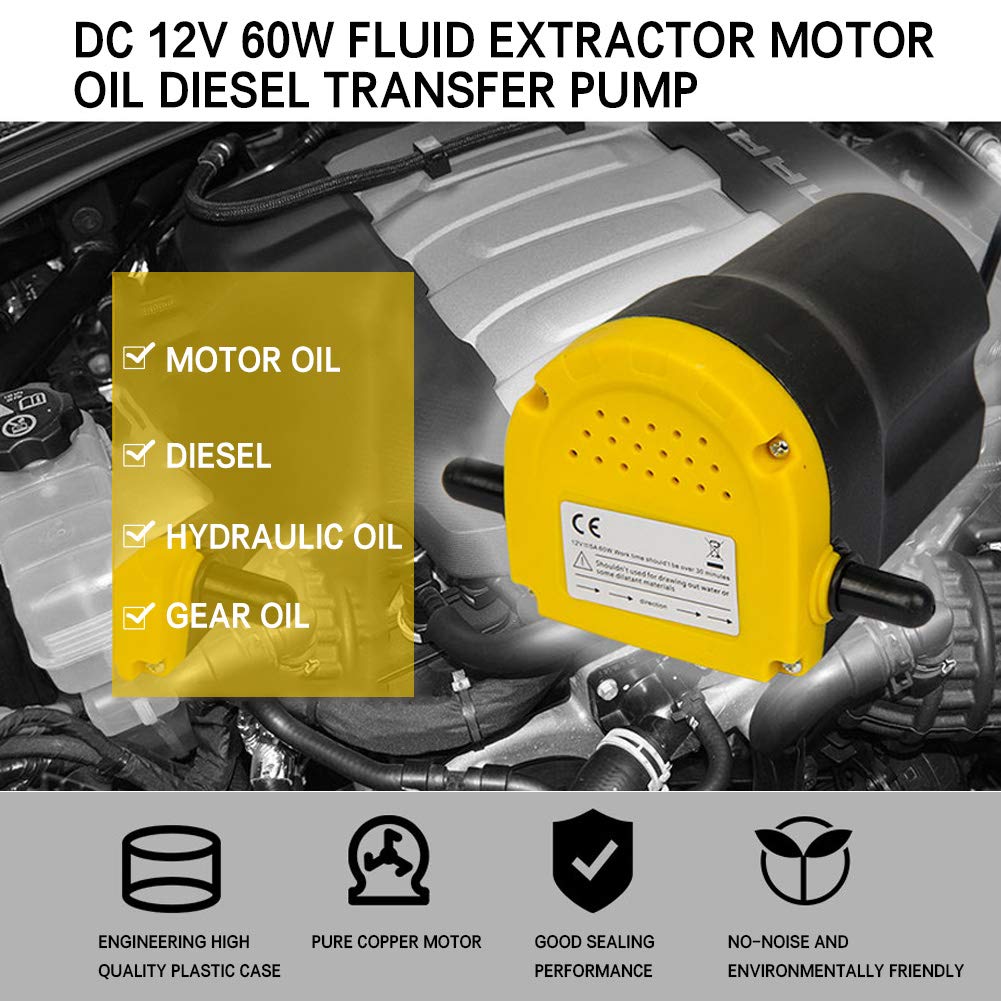 Pompa di aspirazione dell'olio, pompa di aspirazione dell'olio motore per auto 12V 60W pompa di estrazione dell'olio per automobile