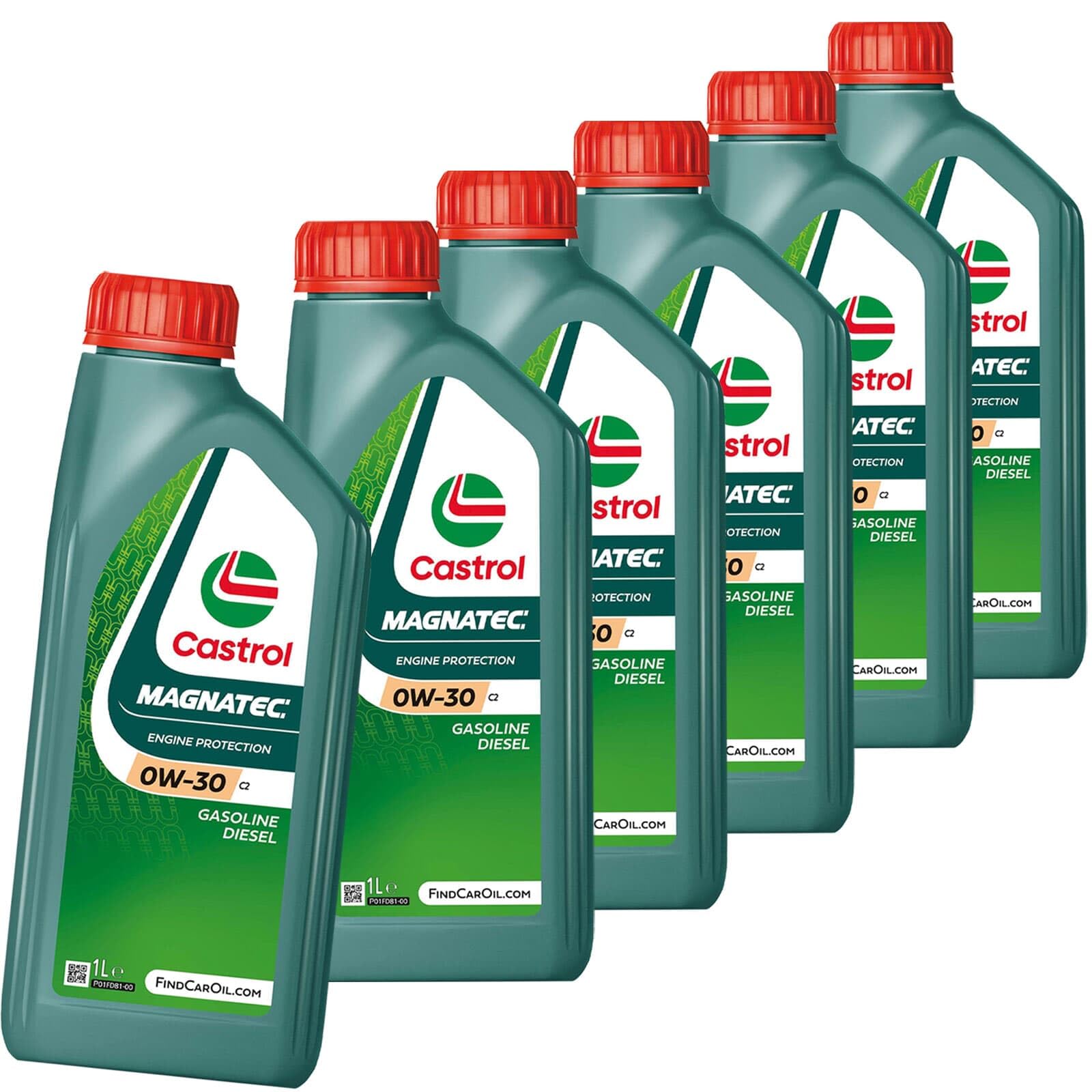 6x 15F6C8 Motoröl (1 L) | 15F6C8 / 1599DA, Magnatec 5W-30 C2