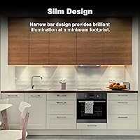 Vista 2 de Luces enchufables para debajo del gabinete, luz diurna blanca 4000K, iluminación LED regulable debajo del gabinete, 6 piezas x 12 pulgadas, lámparas