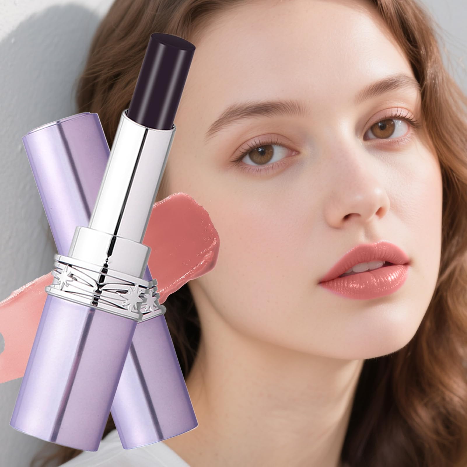 Balsamo Labbra Idratante Rossetto Naturale a Lunga Durata | Lucidalabbra Tinta A Lunga Durata Per Labbra Screpolate Secche Sensibili, Uso Quotidiano, Ufficio, Viaggi, Inverno, Donne E