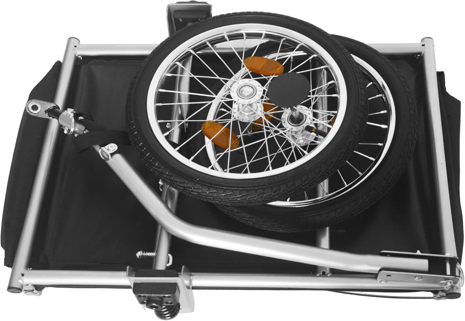 Heavy-Duty Bicycle Cargo Trailer with Removable Waterproof Cover - 88 lbs Capacity, 16" All-Terrain Wheels, Foldable Design for Camping, Groceries & Essentials