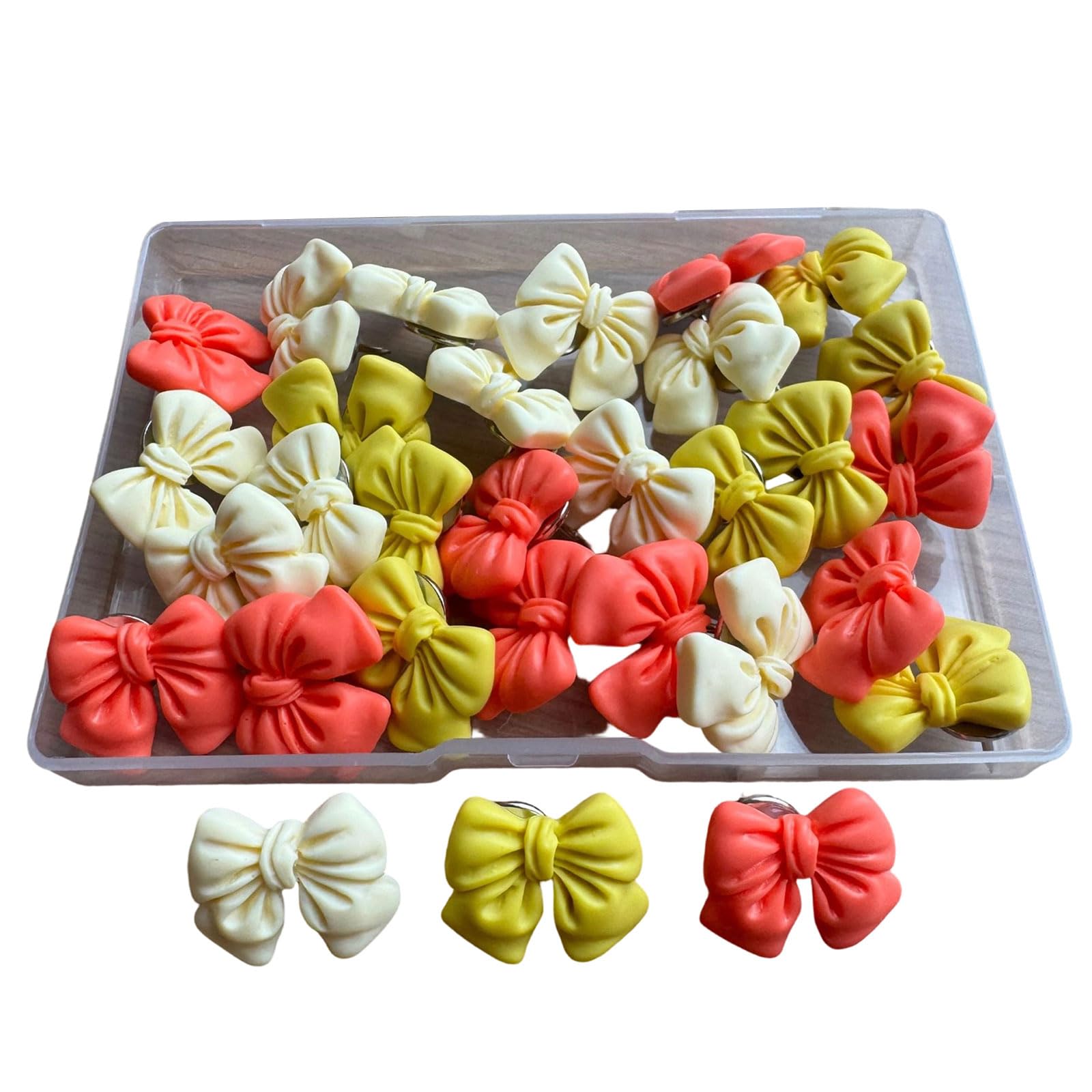 Bowknot Theme Thumbtacks Safe Design Push Pins with Box for Home Decoration Bulletin Board Pins