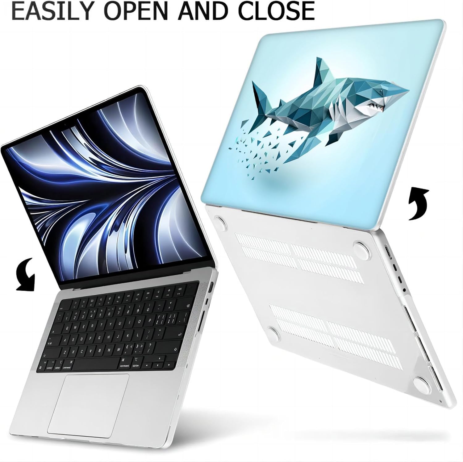 Compatible with MacBook Neo 13-inch, Hard Shell Case with Keyboard Cover and Screen Protector (A3404 A18 Pro chip, 2026 Release) - Sharks MC22692