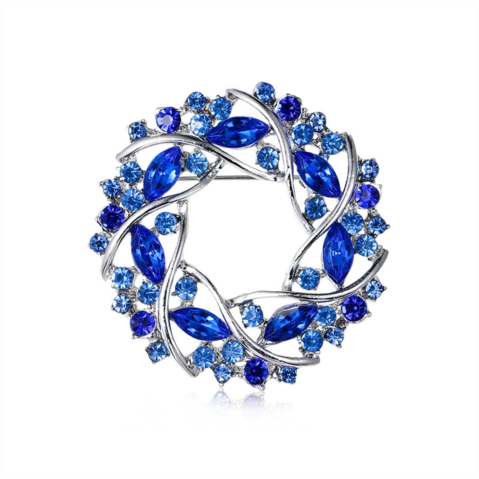 Broches para Mujer, broches de Flores con Diamantes de imitación para Mujer, broches de circonita cúbica para Mujer, broches para Chaquetas Tipo cárdigan, broches de Moda (Negro y