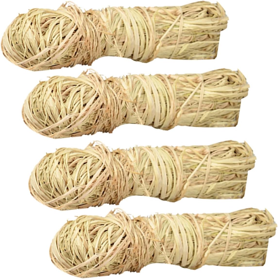 Natural Raffia Ribbon 4 Piece Bundle for DIY Craft Wrapping